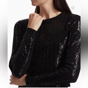 NWT Alice + Olivia Delaina Sequined Crop size S